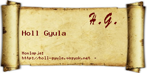 Holl Gyula névjegykártya