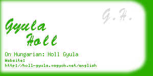 gyula holl business card